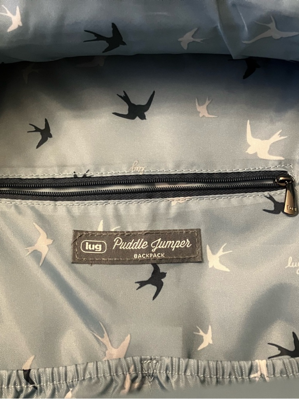 Lug Puddle Jumper SE Backpack Indigo Blue with Swallows Interior- Used Once - Picture 12 of 15
